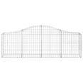 thumbnail image 2 of vidaXL Arched Gabion Baskets 7 pcs 200x30x60/80 cm Galvanised Iron, 2 of 4
