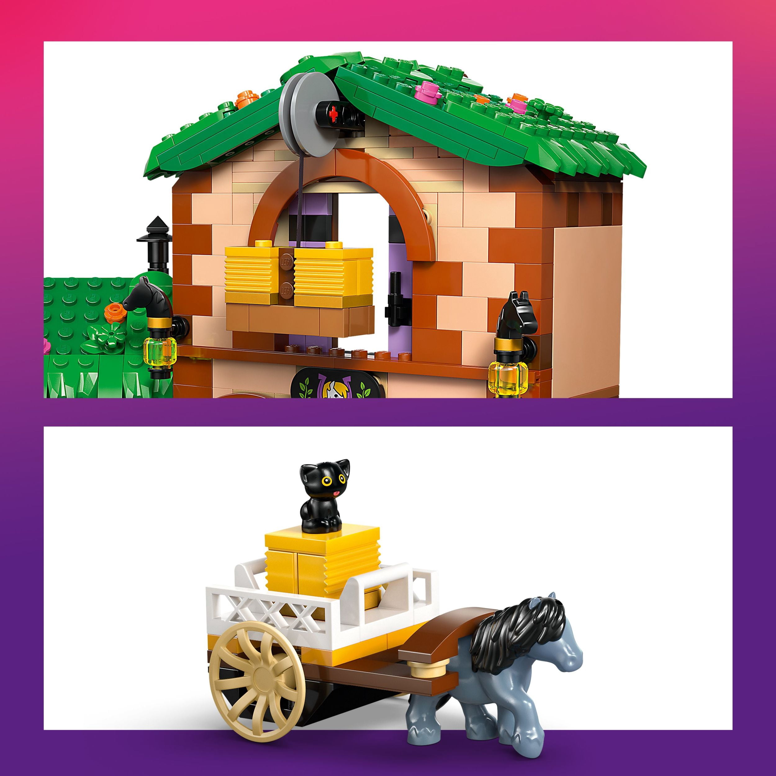 LEGO Friends Le Ranch des Poneys et l’Écurie, Ensemble de Construction, Ensemble de Jeu de Chevaux 42654
