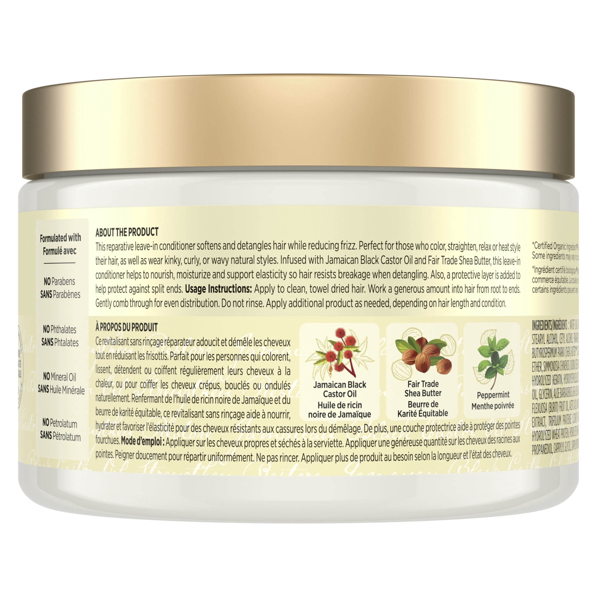 SheaMoisture Revitalisant Sans Rinçage Fortifiant et Restaurateur pour Cheveux Abîmés, 340 ml