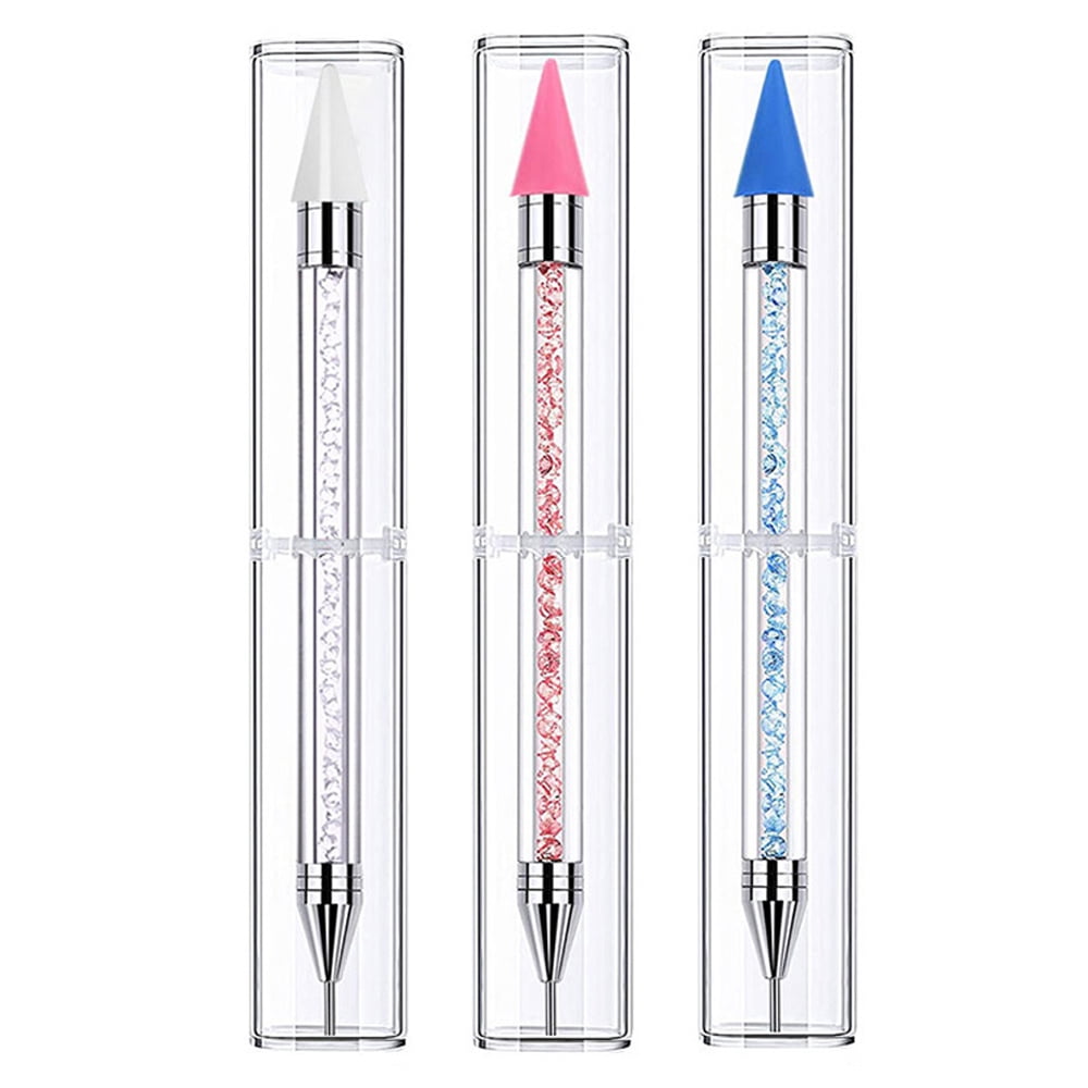 Nail point drill crayon, double ended DIY nail art tool with acrylic handle