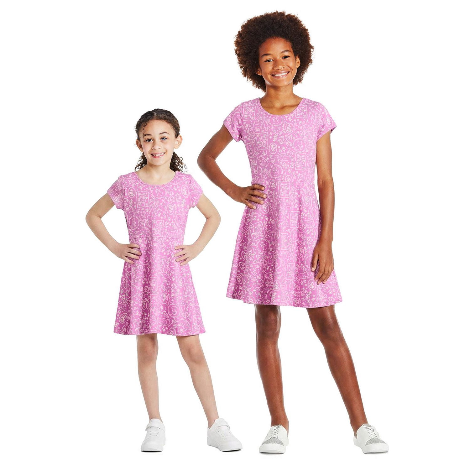Robe patineuse à manches courtes George pour filles