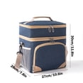 thumbnail image 3 of Lunch Bag Kid Lunch Bag Insulated, Collapsible Lunch Bag Insulated, Large Capacity Lunch Bag for Men, Womens Lunch Bags for Work Insulated, Navy, 3 of 6