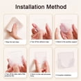 thumbnail image 4 of Meitianfacai Shower Rod Holder, Tension Curtain Rod Bracket No Drilling, Adhesive Shower Rod Retainer Shower Curtain Rod Holder | Shower Curtain Rod not Included Transparent(Clear), 4 of 6
