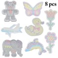 thumbnail image 2 of 8PCS Fuse Beads Board Clear Plastic Fuse Beads Pegboard with Colorful Cards, 2 of 10