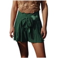 thumbnail image 1 of Timegard Cotton Linen Shorts for Women Elastic High Waisted Drawstring Smocked Flowy Beachwear Shorts, 1 of 7