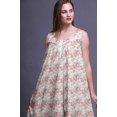 thumbnail image 4 of Bimba White13 Chemises de Nuit en Coton à Feuilles Florales et Roses pour Femmes Mi-Mollet Imprimées Robe de Nuit Petite, 4 of 6