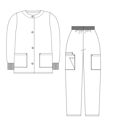 thumbnail image 4 of Adar Universal Women's Scrub Set - Warm-Up Scrub Jacket and Elastic Pull-On Pants, 4 of 5