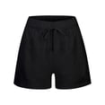 thumbnail image 2 of Girls Summer Linen Shorts Kids Casual Drawstring Elastic Waist Beach Short Pants With Pockets, 2 of 6