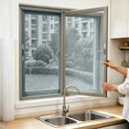 thumbnail image 4 of Ovzne Self Adhesive Window Screen, No Drill Mosquito Net Mesh, Adjustable Replacement Insect Screen for Home Windows Kitchen Bedroom Gray, 4 of 6
