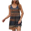 thumbnail image 2 of Ovzne Robes pour Femmes 2025 Robe d'Été pour Femmes Tendance Décontractée Imprimée avec Poches Sans Manches Col de Jardin Robe pour Femmes Imprimée Liquidation, 2 of 5
