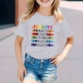 thumbnail image 2 of LUOGENLI T-Shirt pour Filles Enfants Mode Décontractée Imprimé Col Rond Ample Manches Courtes T-Shirt Haut Maxi Hauts Ensembles Filles Tenue 2 Pcs Manches Longues Gris Clair 8-9 Ans, 2 of 4