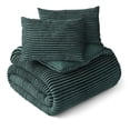 thumbnail image 2 of Mainstays Kids Dark Green Solid Plush Ribbed Corduroy Comforter Set Full/Queen 3 Piece, 2 of 4