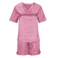 thumbnail image 4 of Ensembles de Pyjama pour Femmes 2 Pcs Shorts Décontractés Amples pour Femmes Ensemble de Vêtements de Maison Pyjamas, 4 of 7
