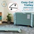 thumbnail image 3 of ECR4Kids Cozy Cot Trolley, Lightweight Mobile Cot Storage Cart for School, Kids Nap Cot Storage Rack, 3 of 6