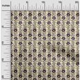 thumbnail image 1 of oneOone Polyester Lycra Fabric Leaves & Floral Block Printed Fabric 1 Yard 56 Inch Wide, 1 of 4