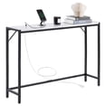 thumbnail image 1 of VEVOR Table Console en Marbre Moderne Étroite Longue Table Console avec Prise de Courant, 1 of 9