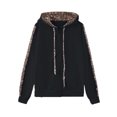 thumbnail image 3 of Innerwin Ensemble de Jogging Imprimé Léopard Survêtements pour Femmes Jogging Hoodies Confortable 2 Pcs Noir TP, 3 of 7