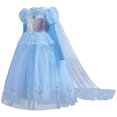 thumbnail image 3 of Robe de Fille Glace Princess Déguisement Neige Fête Halloween Robe de Bal, 3 of 6