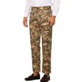 thumbnail image 4 of INSPIRE CHIC Printed Pants for Men's Straight Fit Leopard Printed Trousers 28 Brown, 4 of 5