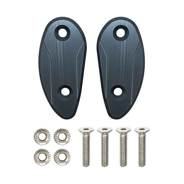 2x Mirror Block Off Plates Aluminum Easy to Install for CBR1000rr grey