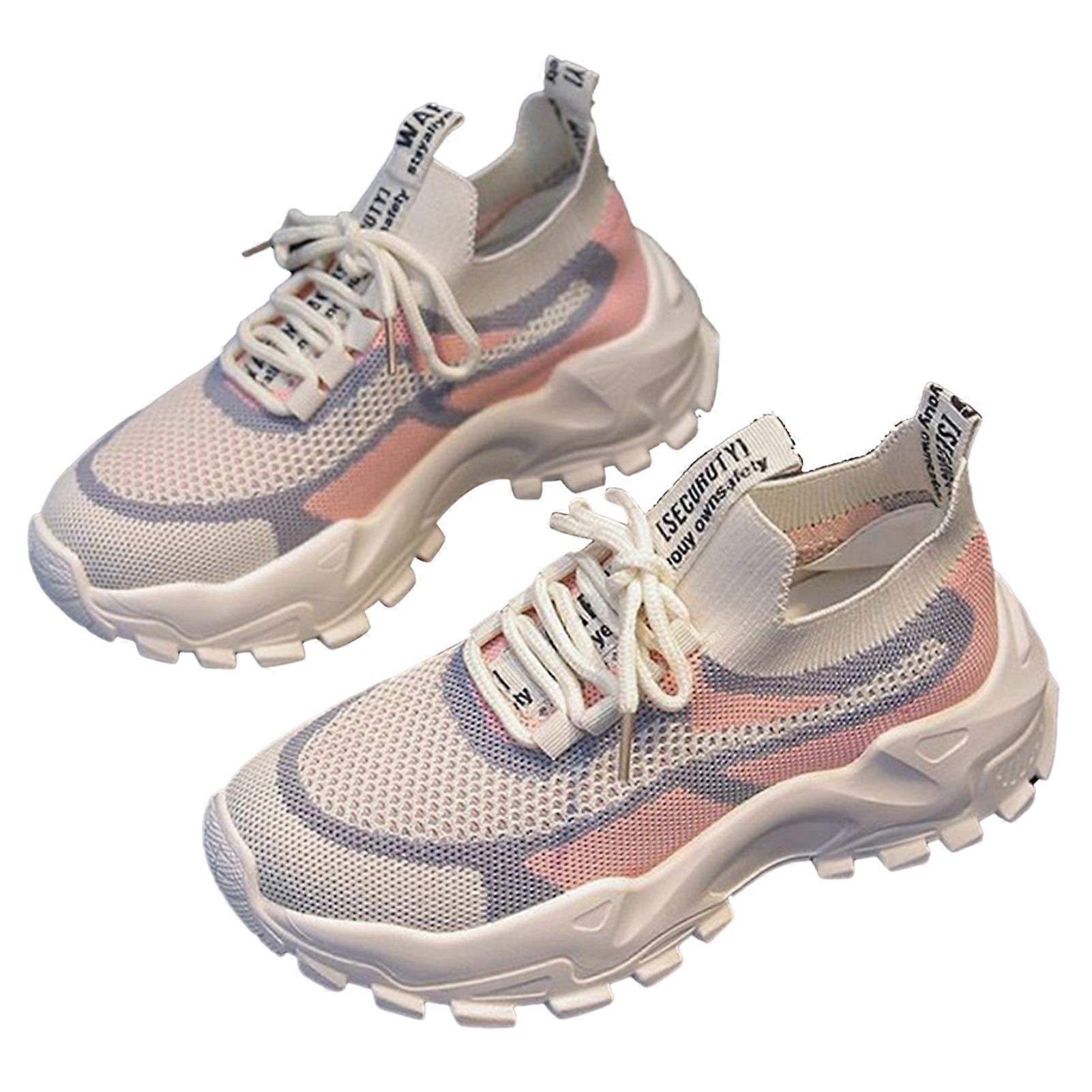 Women Sneaker Breathable Lightweight Comfortable Platform Sports Shoes for Daily Wear Running Hiking