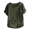 thumbnail image 1 of Birdeem T-Shirt Ample Décontracté d'Été pour Femme à Col Rond, Manches Courtes, Imprimé, 1 of 5