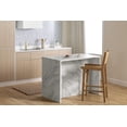 thumbnail image 3 of South Shore Myro Kitchen Island with Storage, in Faux White Marble and White, 3 of 21