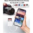 thumbnail image 2 of Apple Lightning to SD and TF Dual Slot Card Reader for iPhone/iPad, 2 in 1 Micro SD TF Memory Card Adapter, SD Card Reader, Plug and Play, 2 of 5