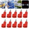 thumbnail image 1 of Banana 10Pcs/Set 4mm Solderless Banana Plug Stackable Open Screw 30V AC-60V DC Maximum 24A for Electronics Industrial Equipment, 1 of 7