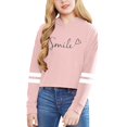 thumbnail image 1 of MIASHUI Girls Sweatshirt Children Long Sleeve Letters Short Hoodie Hoodie Top,Pink,8-9 Years, 1 of 4
