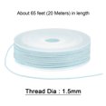 thumbnail image 2 of Unique Bargains Twisted Nylon Twine Thread Beading Cord 1.5mm 20M/65 Feet Extra Strong Braided Nylon String,, 2 of 6