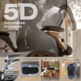 thumbnail image 4 of Ergonomic Office Chair with Footrest  Big and Tall Home Desk Chair with Flip-Up Arms  Adjustable Adaptive Lumbar Support  Back Rolling Computer Chair  Swivel Gaming Mesh Chairs, 4 of 9