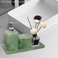 thumbnail image 1 of tredstone Vanity Tray Desktop Organizer Tealight Plate for Countertop Hotel Decor Jade Green, 1 of 8