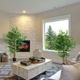 thumbnail image 4 of HOMCOM 2 Piece 5ft Artificial Trees Ficus for Indoor Home Decor, 4 of 10