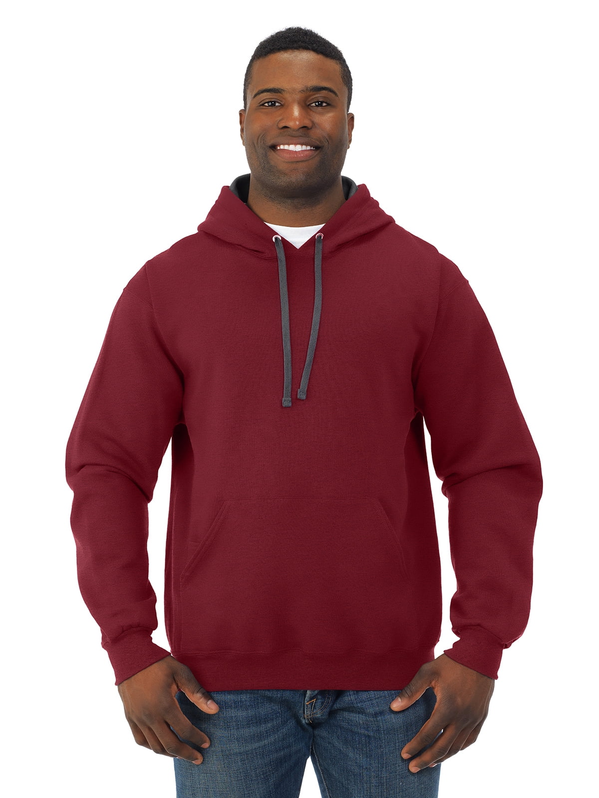 Fruit Of The Loom Sweat à Capuche pour Hommes Sofspun, S, Cardinal