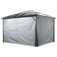 thumbnail image 1 of Sojag Meridien 10 x 10 x 7 ft Charcoal Curtains for Gazebo, Spun, 1 of 5