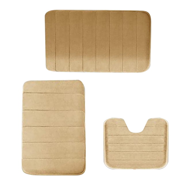 Bigersell Microfiber Bath Rug Clearance Water Absorption Soft and Comfortable Easy to Dry Machine Wash Bathroom Mat Absorbent Rug Khaki