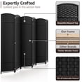 thumbnail image 2 of Sorbus 6 Panel Room Divider Tall Privacy Partition Screen Extra Wide Double Hinged Mesh Hand-Woven Folding Wall Divider - 6ft, 2 of 7