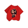 thumbnail image 1 of MEZZALL T-Shirt Graphique Mignon pour Fille, Col Rond, Manches Courtes, Tee d'Été Décontracté, T-Shirts Hauts, Rouge, 7-8 Ans, 1 of 3