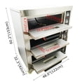 thumbnail image 2 of Commercial Electric Triple Pizza Oven Toast Baking Oven Independent Control 220V 3PH 19.8KW, 2 of 16