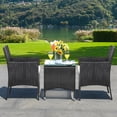 thumbnail image 3 of Costway 2PC Chairs Outdoor Patio Rattan Wicker Dining Arm Seat w/ Cushions, 3 of 10