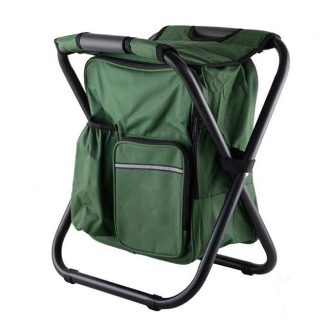Large Lightweight Backpack Cooler Chair, High Capacity, Keep Stable Portable for Camping, Fishing, Hiking