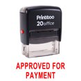 thumbnail image 1 of Printtoo Self Inking APPROVED FOR PAYMENT Rubber Stamp Office Stationary Custom Stamp - Red, 1 of 1