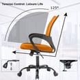 thumbnail image 2 of BestOffice Ergonomic Mesh Office Chair, Adjustable Swivel Task Chair with Lumbar Support for Home Office, Orange, 2 of 8