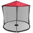 thumbnail image 2 of TOUMENY Outdoor Patio Straight Rod Umbrella Net Cover, 9-13FT Parasol Sun Umbrella Mosquito Net Screen, Breathable 200% Polyester Mesh with TPU Water Pipe Bottom, Weather Resistant Insect Protection, 2 of 7