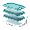 thumbnail image 3 of Contenants de Rangement Alimentaires en Plastique Transparent avec Couvercles Verrouillables – Boîtes Empilables Étanches pour Restes, Collations et Préparation de Repas, 3 of 6