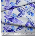 thumbnail image 2 of Soimoi Rayon Fabric Flowers & Feather Print Fabric by The Yard 56 Inch Wide, 2 of 3