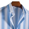 thumbnail image 3 of Birdeem Chemises pour Hommes Hommes Décontracté Mode Imprimé Col Rabattu Manches Longues Chemise Respirante Blouse Hauts Manches Courtes Col Rabattu Blouse Chemise, 3 of 10