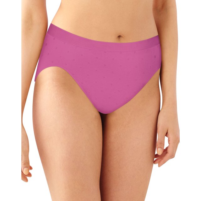 Bali Womens Comfort Revolution Microfiber Seamless Hi Cut Panty - Best-Seller,