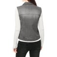 thumbnail image 3 of INSPIRE CHIC Women's Denim Vest Sleeveless Button Washed Jacket Gray XS, 3 of 3